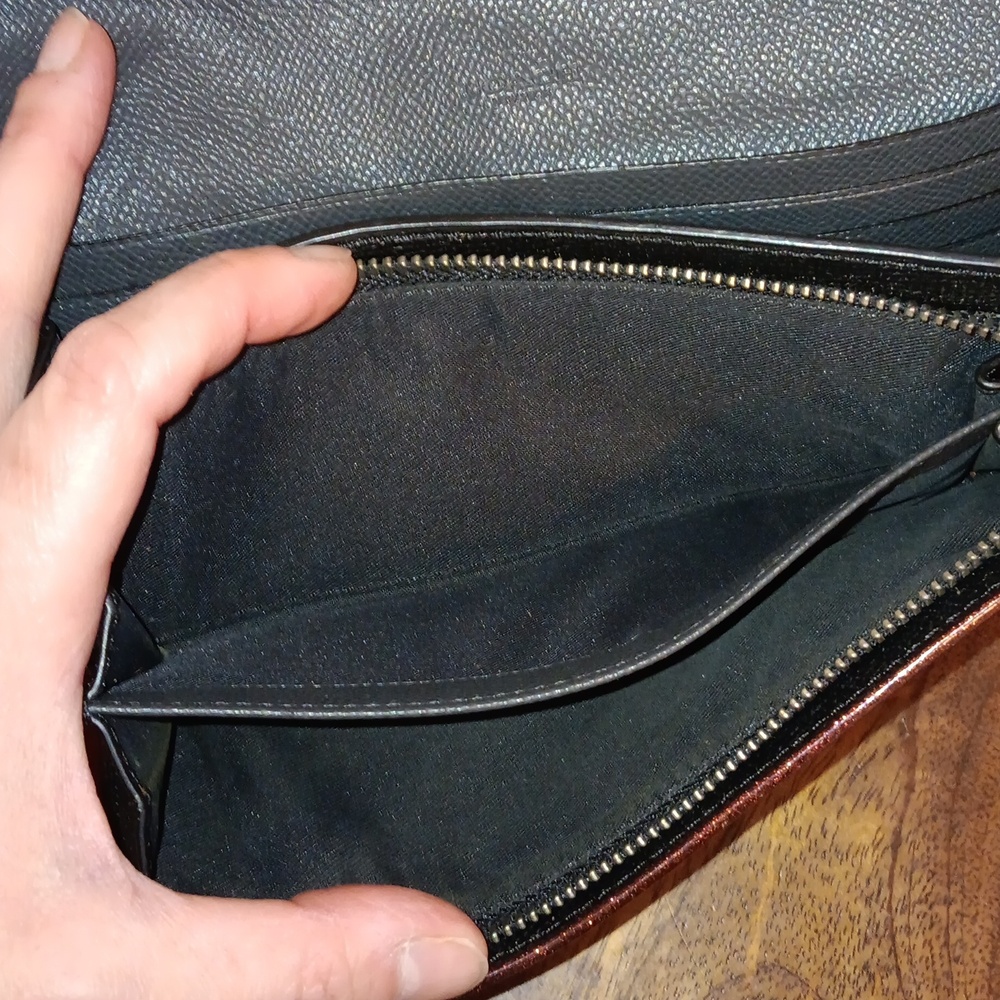 Coach Black Bear Fuzz Slim Envelope Wallet - Picture 9 of 14